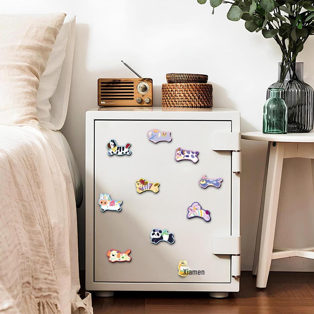 20pcs Cute Animal Graffiti Soft Magnetic Refrigerator Magnets - Waterproof Cartoon Pet Stickers