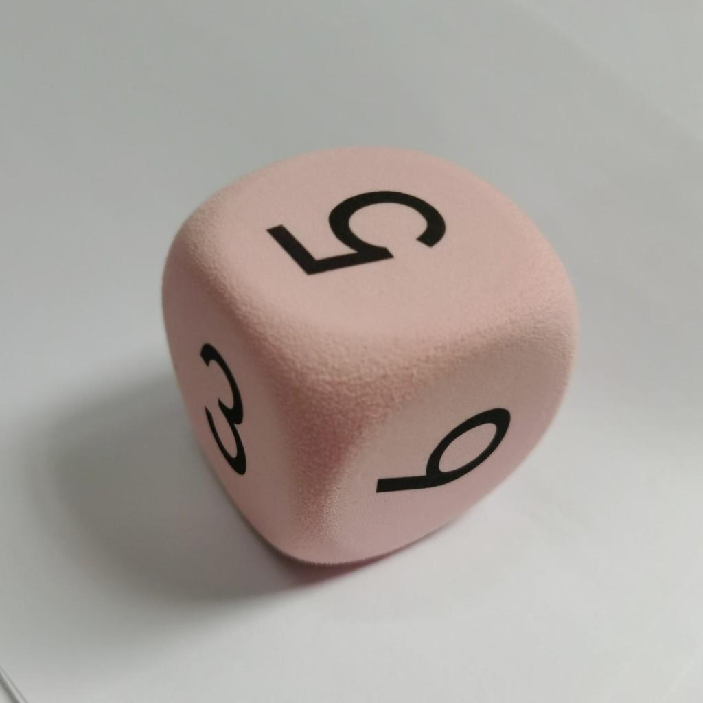 8cm EVA Rounded Corner Foam Dice - Six-Sided, 3.8cm Square