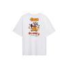 Li Ning T Shirts Unisex White Crew Neck Moderate Straight Fit AHST027-4