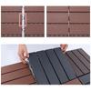 30X30Cm Hardwood Decking Tiles Interlocking Composite Wood Floor Covering for Outdoor Garden Terrace Easy Installation