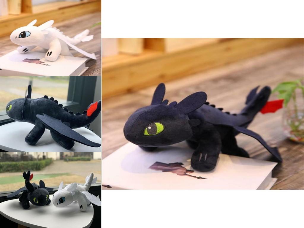 Cum să antrenezi un dragon Toothless Night Fury Jucărie moale de pluș 20cm 25cm 35cm 45cm 65cm Cadou educațional pentru copii