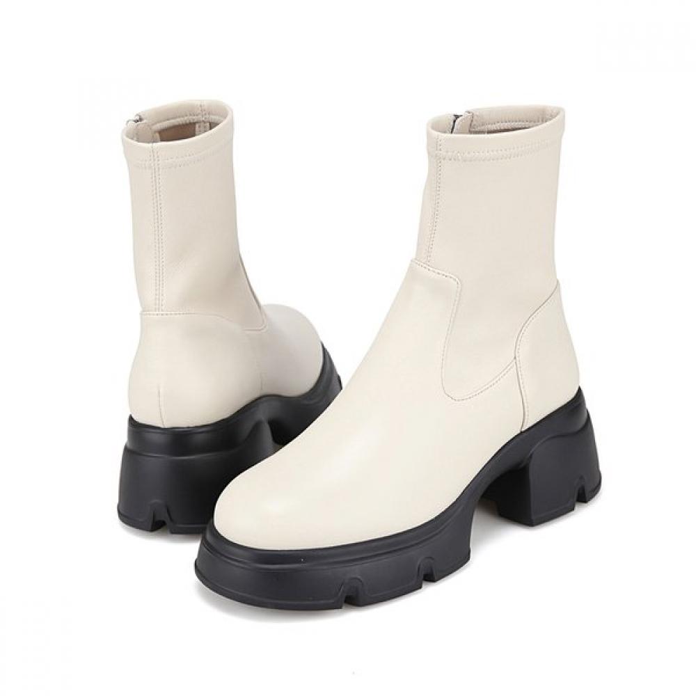 BARBARA Lambskin Span Mold Ankle Boots 6cm Bbi831iv