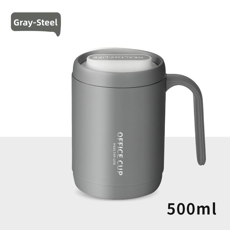 Double-layer Portable With Large Capacity Lid Milk Coffee Cup Creative Insulation Cold Preservation Cup Gift Valentine's Cup