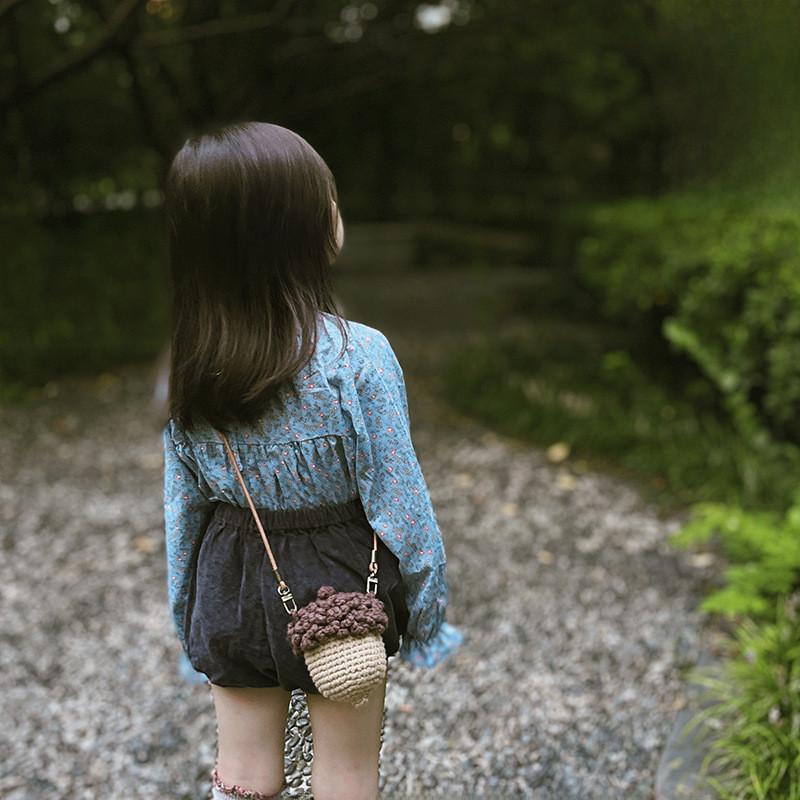 Cute Mini Handwoven Children's Bag With Stylish Mushroom Design For Girls