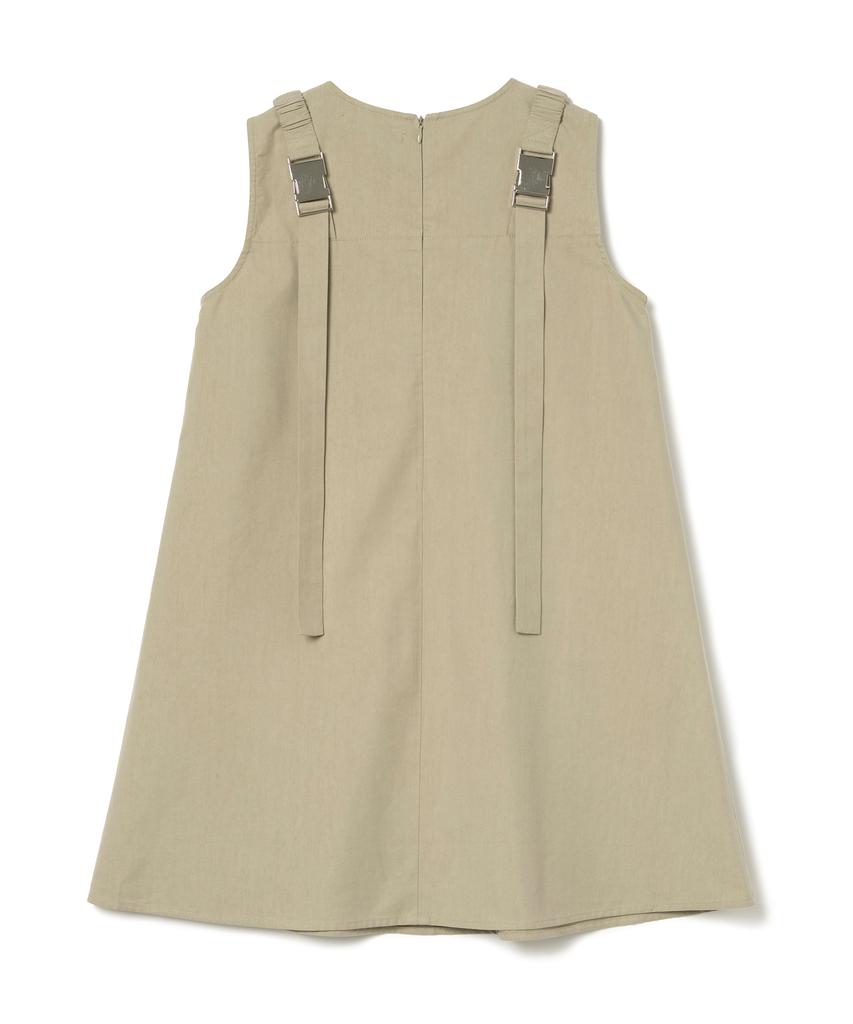 Milo Woman Buckle Strap Mini Dress [Beige]