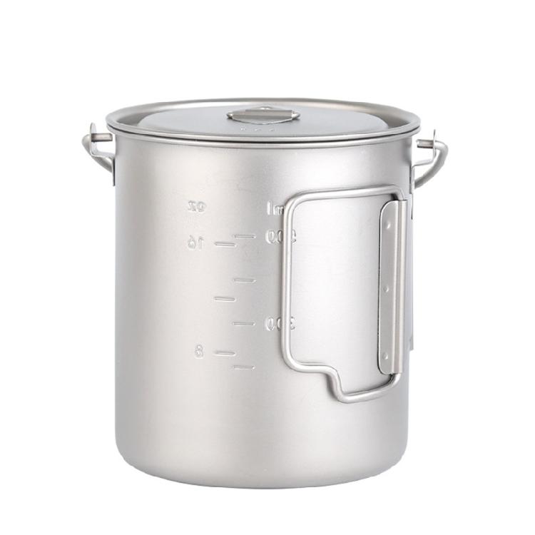 Tragbares Kochgeschirr mit großer Kapazität, Rucksack-Kochgeschirr, klappbarer Griff, Abendessen, Hängetopf für Outdoor-Aktivitäten