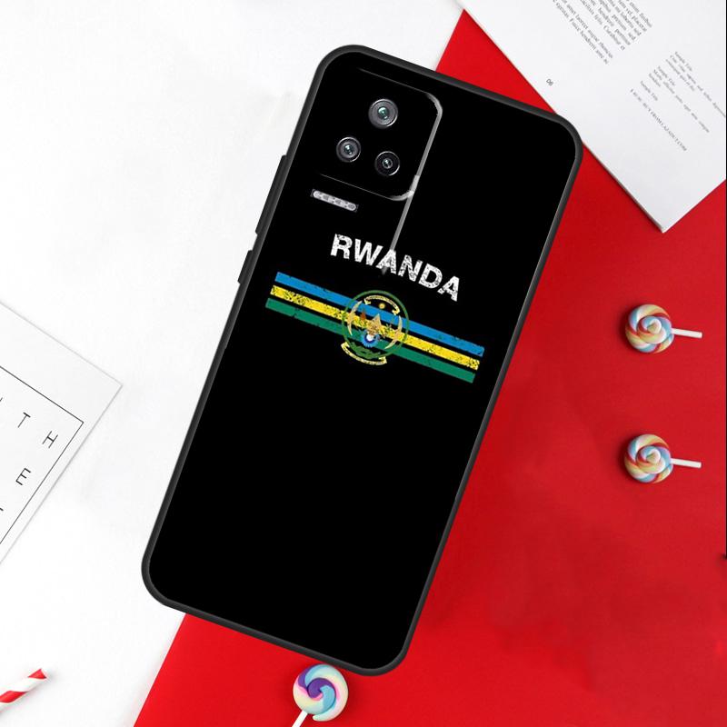 Rwanda Flag Coat Of Arms Cover For Xiaomi 14T 11T 12T 13T Pro 13 14 15 Ultra POCO X7 Pro X3 X5 X6 F5 F6 M6 Pro Case