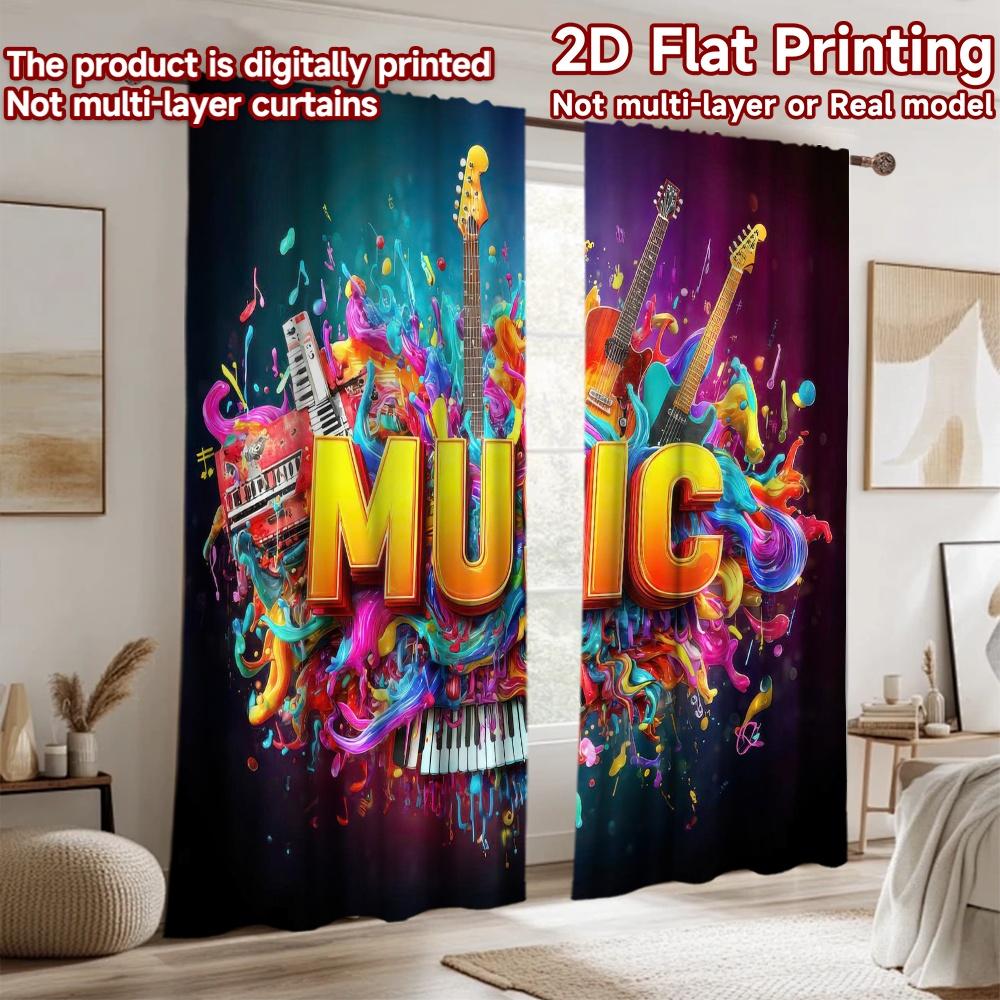 2D flat Photography Backdrop Photography Backdrop Colorful Musical Explosion 100% Polyester Party Decorations Perfect for