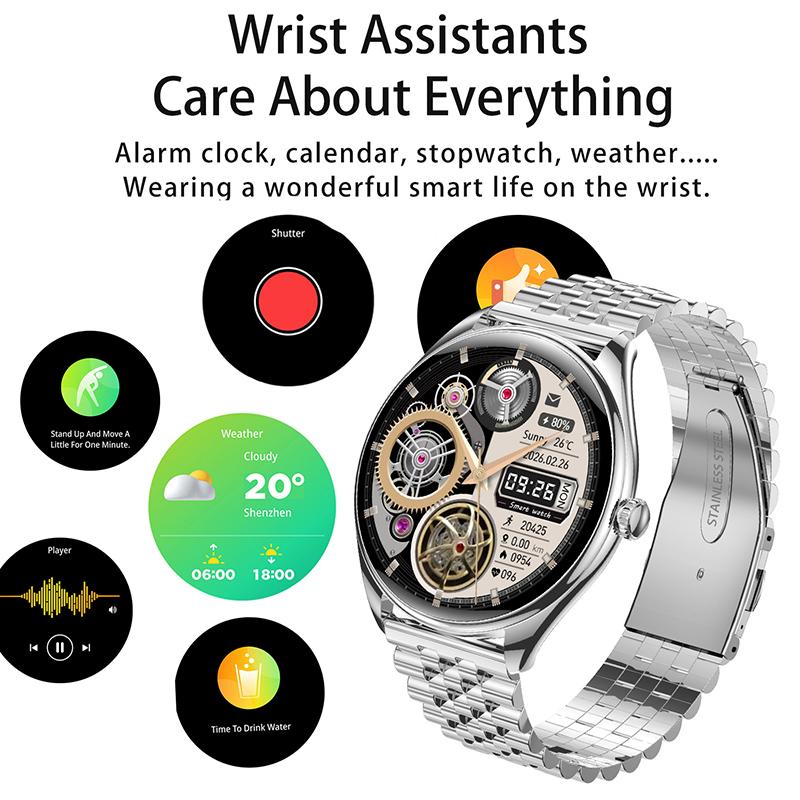 Smart Watch 1.43-inch Round Screen Healthy Blood Pressure And Heart Rate Monitoring Sports Watch