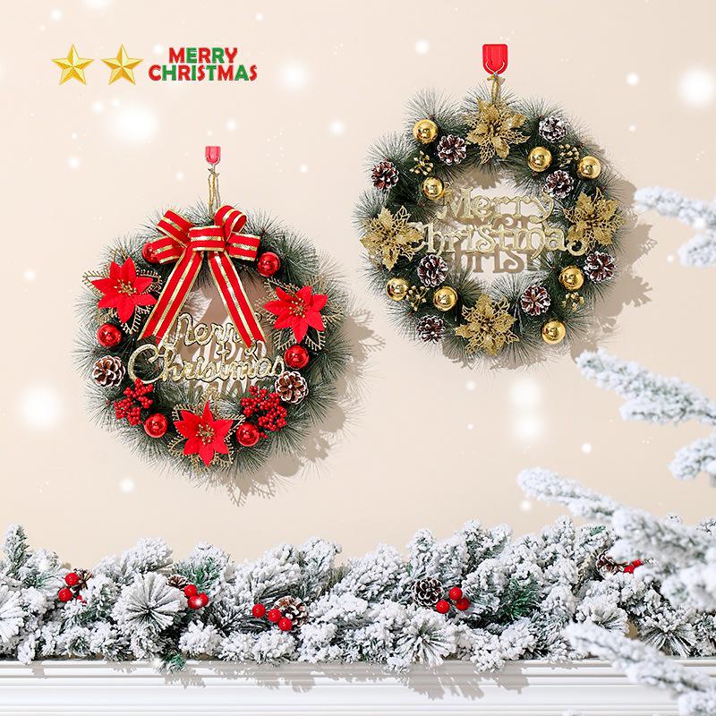 Christmas Wreath - 40/50/60cm Holiday Decorations & Ornaments for Door Hanging