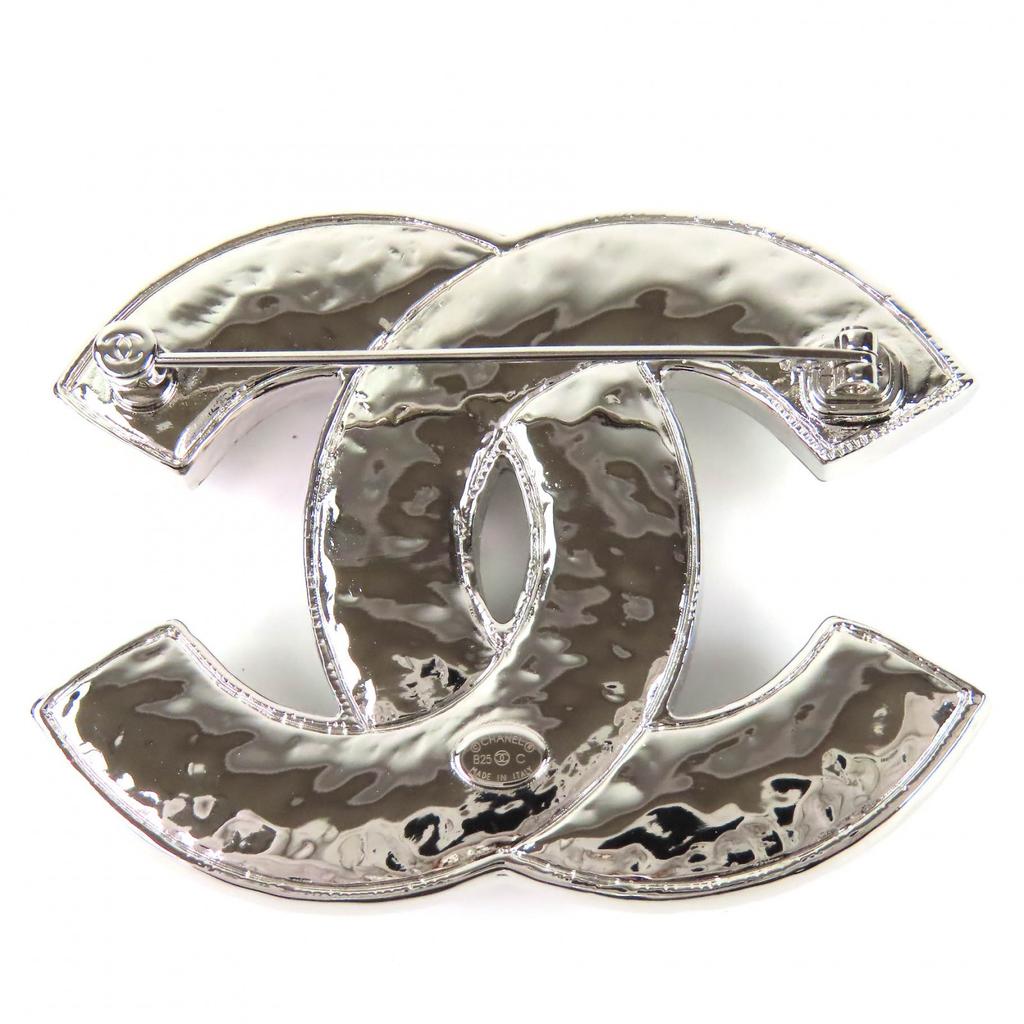 Excellent CHANEL Brooch COCO Mark Silver Women B25C Used