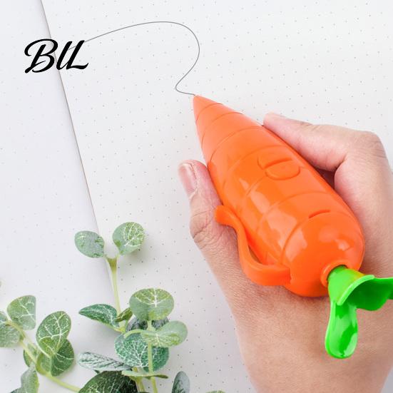 Smooth Writing Pen Carrot Shape Voice Recorder with 60-Second Recording Cute Creative Stationery for Kids Ballpoint Students Teachers Funny