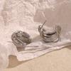MamacitaSlay 316L Stainless Steel Multi Layer C Shaped Earrings Commuting Waterproof Jewelry Women's 18K Gold-plated Earrings
