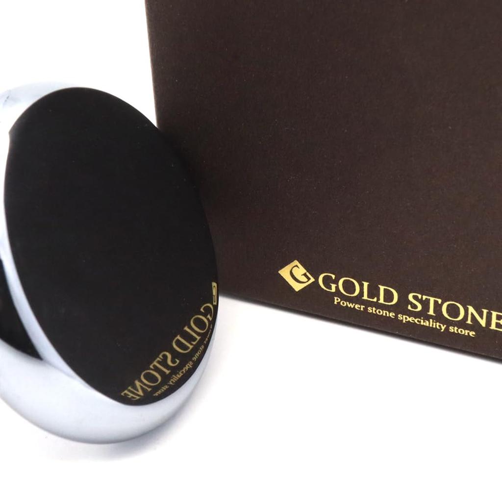 [GOLD STONE] Genuine Terahertz Ore Gua Sha Plate, Round, Type B, Thick, Hot Stone, Effective for Face Care, Massage, Scalp, Health, Men and Women
