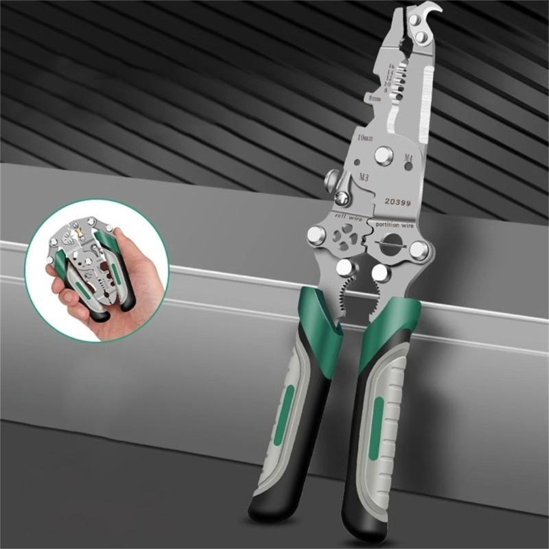16/18 in 1 Foldable Wire Stripper Crimper Cable Cutter Plier Professional Electrical Wire Stripping Tool Wire Stripper