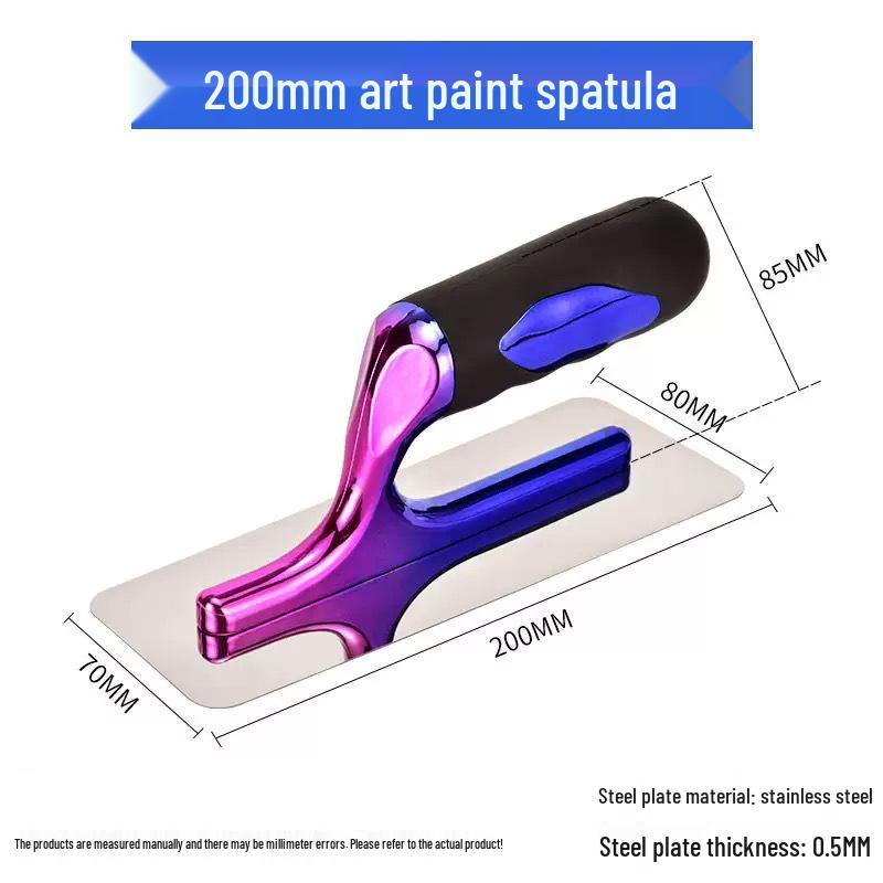 Colored Handle Stainless Steel Plastering & Putty Scraper Tool