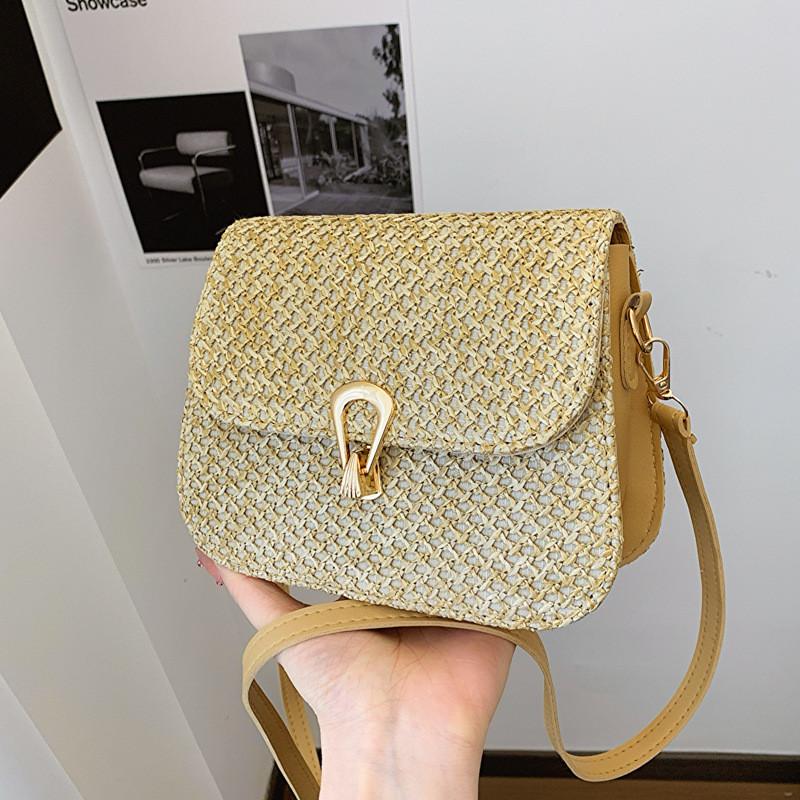 

Trendy Lock Buckle Chain Crossbody Bag For 2024 Spring/summer Street Style хакі