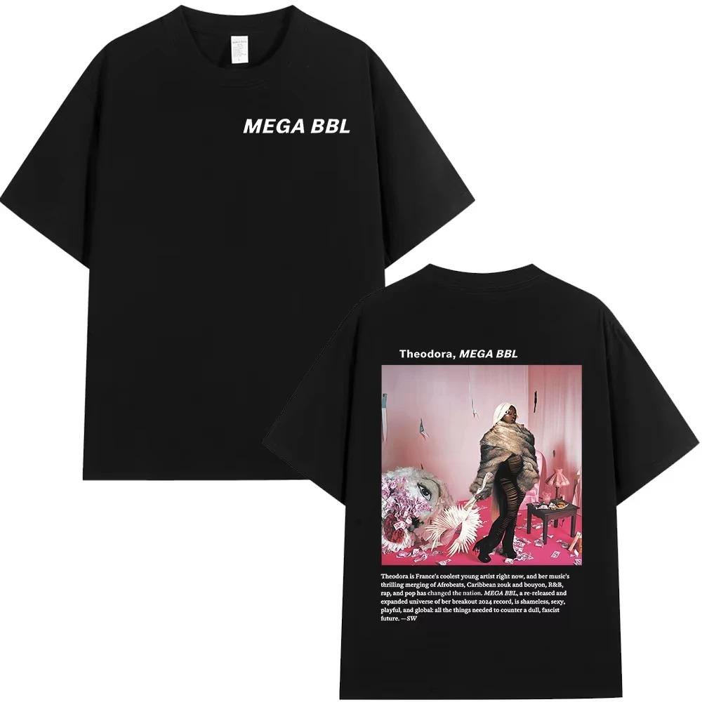 

Summer Hip Hop Unisex Short Sleeve Shirt Rapper Theodora Mega Bbl Album Graphics Cotton Music Tshirt Fan Gifts S