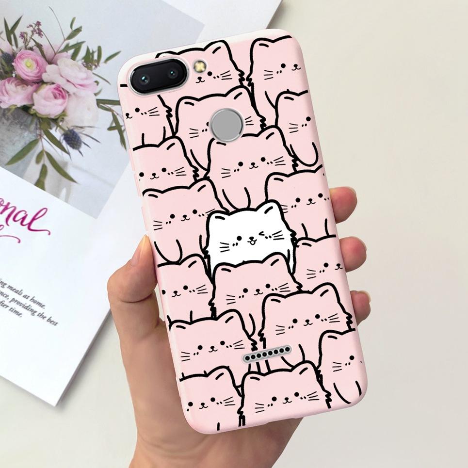 For Cover Xiaomi Redmi 6 6A 6Pro Bumper Shell Fashion Stylish Design Phone Cover For Redmi6 Redmi6a Soft Liquid Silicone Fundas