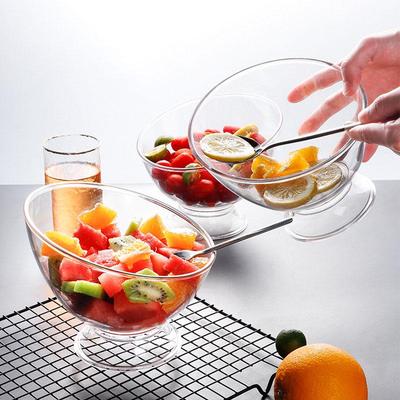 Grande Insalatiera in Stile Giapponese: Design Creativo e Trasparente per Frutta, Verdura o Dolci in Ristoranti e Hotel