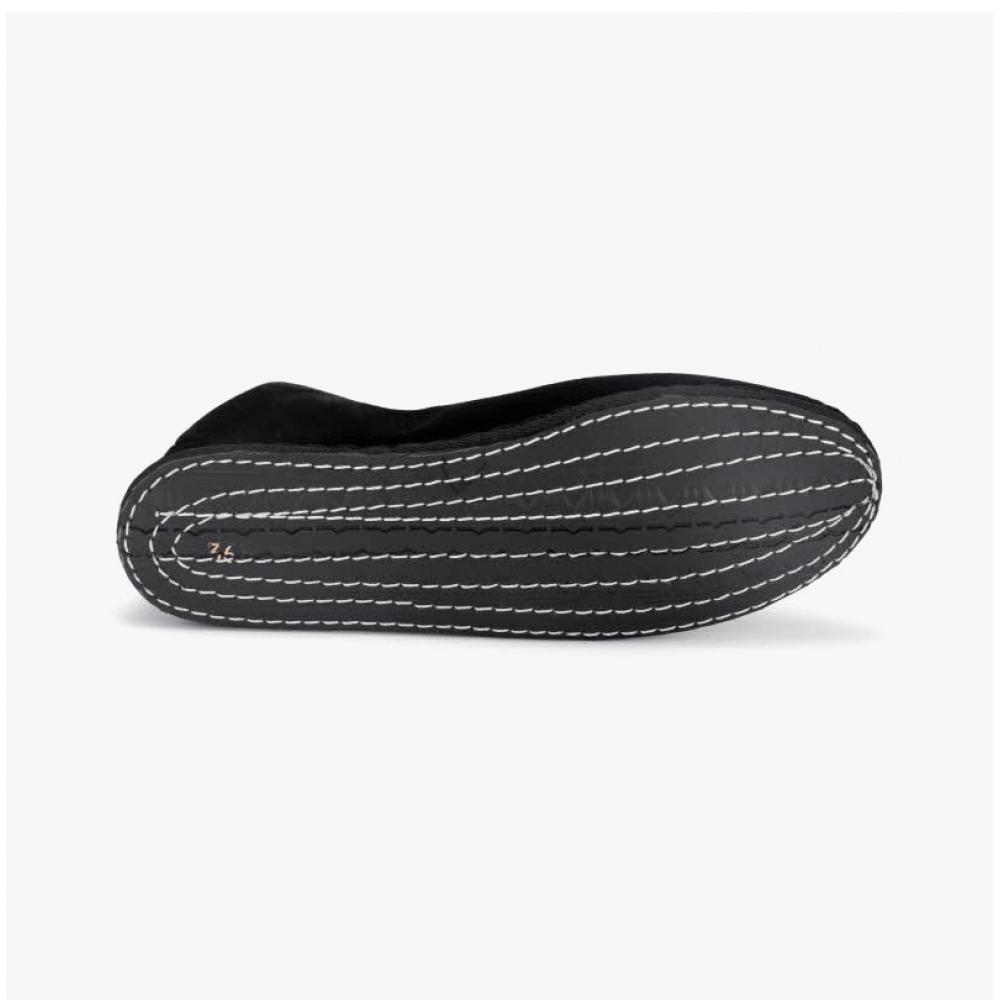 Drogheria CriVerini Mjpj Ve Oo Blx Mary Jane VelVet Black Flat Shoes