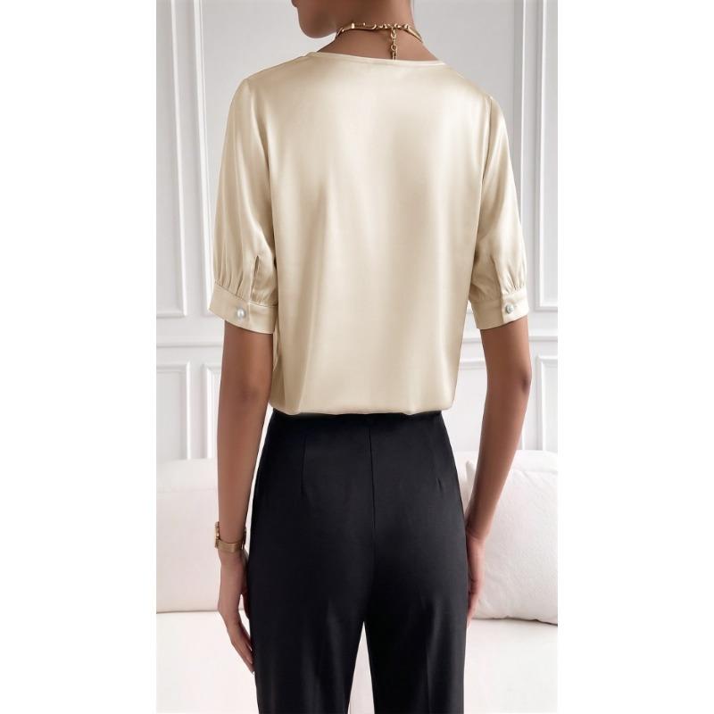 Tuta Corta Elegante Casual Estiva Monopezzo in Raso Liscio da Donna