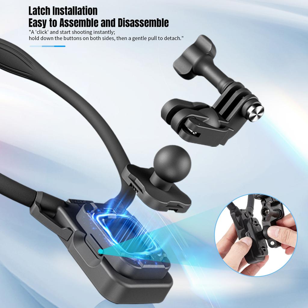 Magnetic Neck Mount For DJI Osmo Pocket 3/Action 3/4/5 Pro Universal Camera Holder Stand For Gopro HERO13/12/11/10/9 Accessories