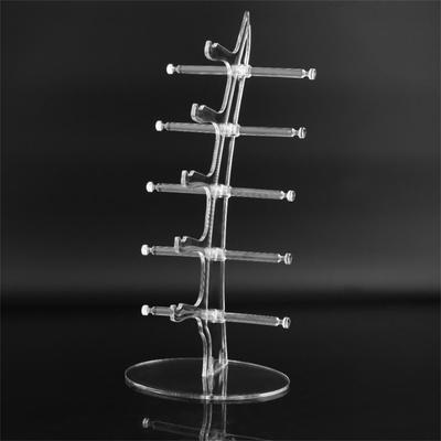 5 Pair Sunglasses Glasses Fashion Acrylic Show Rack Counter Eyeglasses Display Stand Holder Transparent