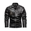 Veste de moto en cuir PU transfrontalier pour homme, style européen/américain, moderne et robuste, plus velours.