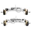 LCG Heavy Aluminum Front Rear Portal Axle Set+Brass Knuckles 50° 4WS for 1/10 RC Crawler Axial Capra 1.9 Chassis