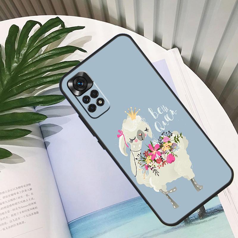 Cute Llama Case For Xiaomi Redmi Note 9 8 10 11 12 Pro Note 11S 10S 9S Redmi 12C 9C 10A 10C Back Cover