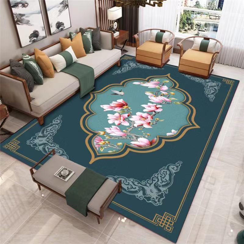 Modern New Chinese-Style Carpet Living Room Coffee Table Carpet Light Luxury Bedroom Bedside Home Decoration