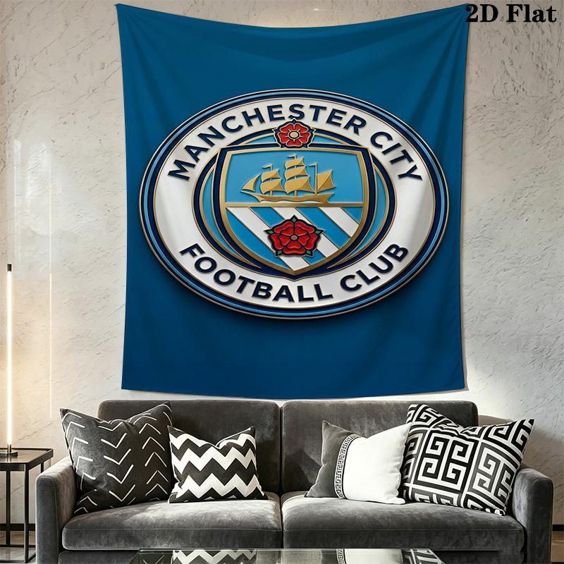 Manchester City Football Club Crest Bedding 1 Duvet Cover 2 Pillowcase Without Core Soft And Comfortable Christmas Birthday Gift Bedding Set