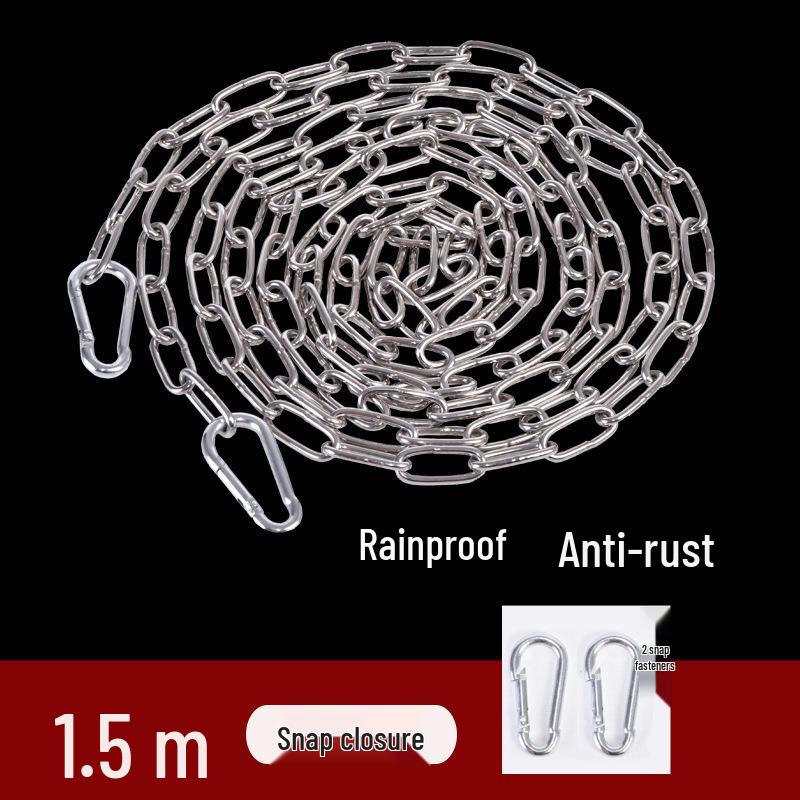 Stainless Steel Multipurpose Chain: Clothes Drying, Hanging, Pet Traction, Anti-theft, Outdoor Use.