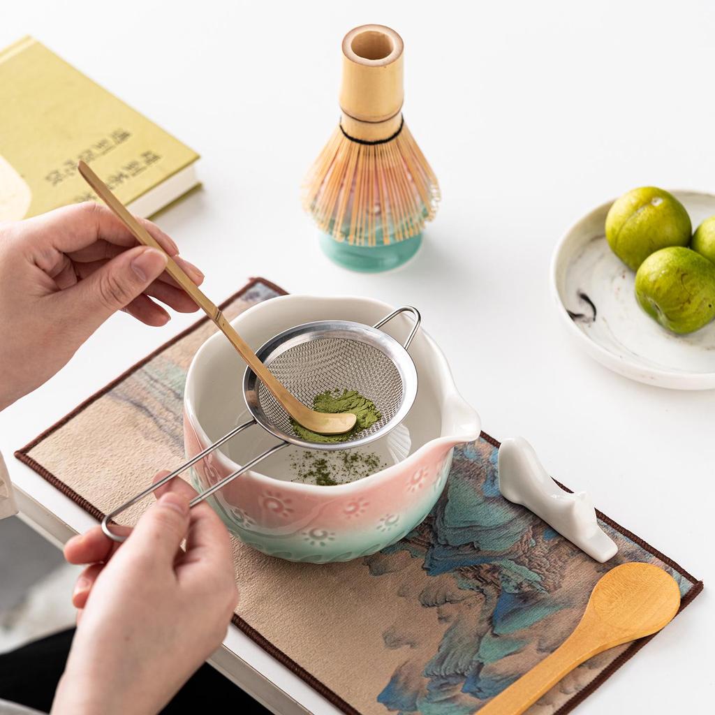 Song Dynasty Matcha Bowl and Whisk Set - Japanese Tea Ceremony Accessory.