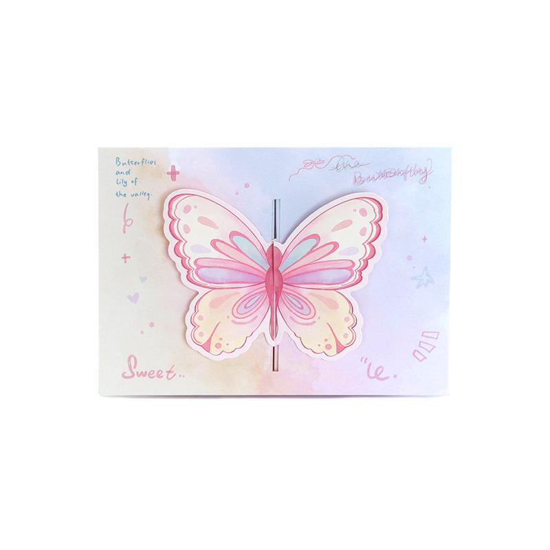 3D-Schmetterlings-Valentinstags-Grußkarte für Paare - Hochwertige faltbare Segenskarten