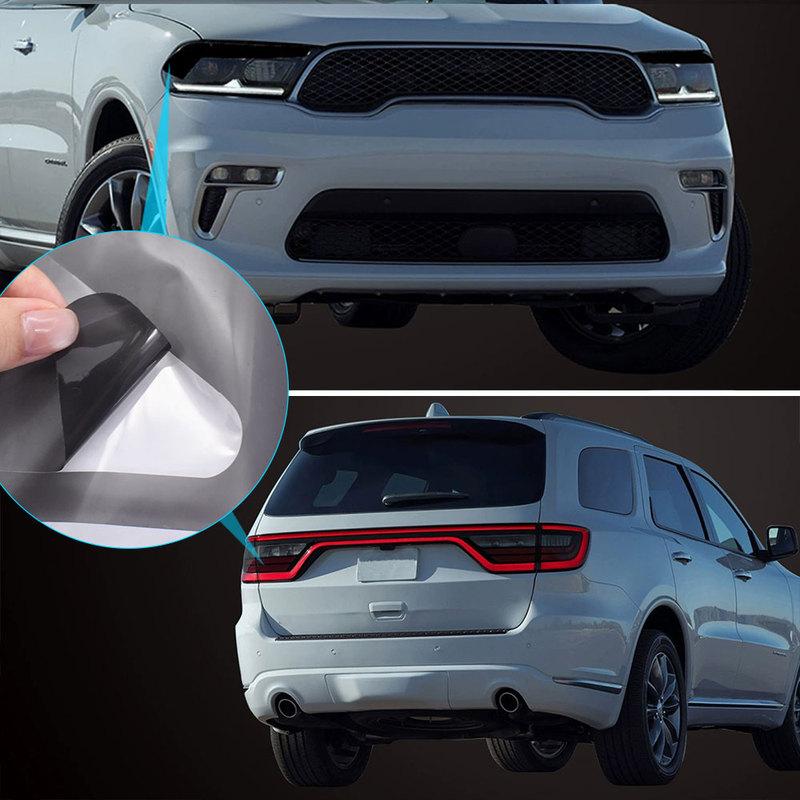For Dodge Durango 2014- Car Light Stickers Overlays Headlight Eyelid Vinyl Tint Film Tail Light Decal Exterior Accessories