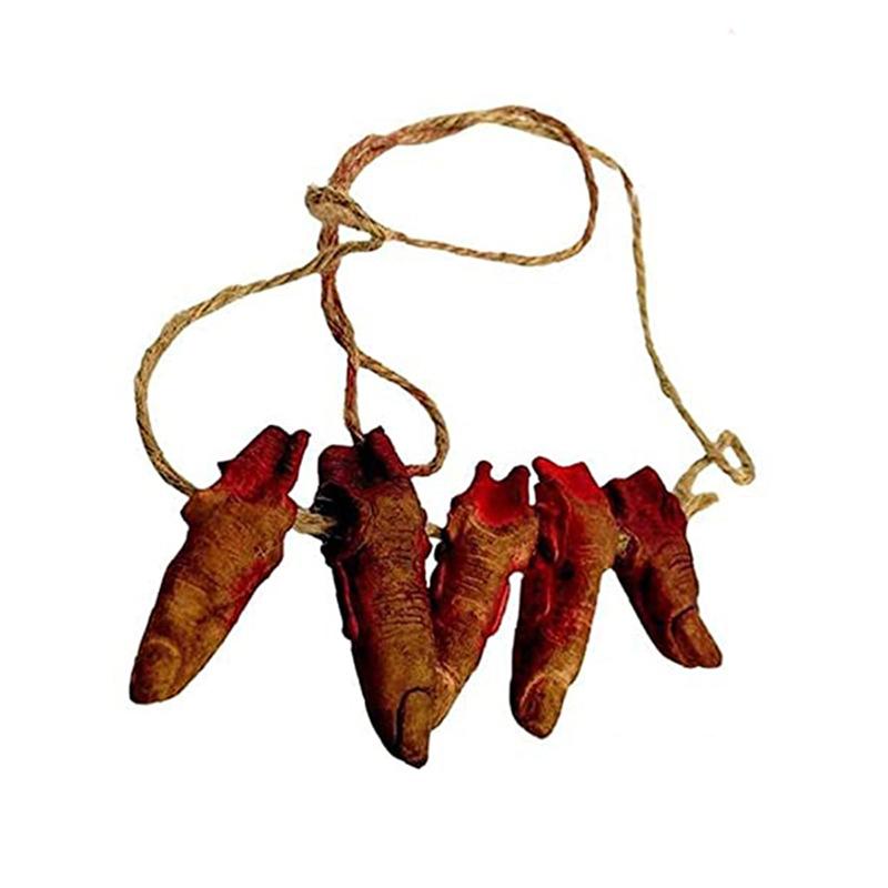 Horror Halloween bloody props, simulated human body parts, severed fingers, bloody eyeballs, suitable for haunted house Hallowee