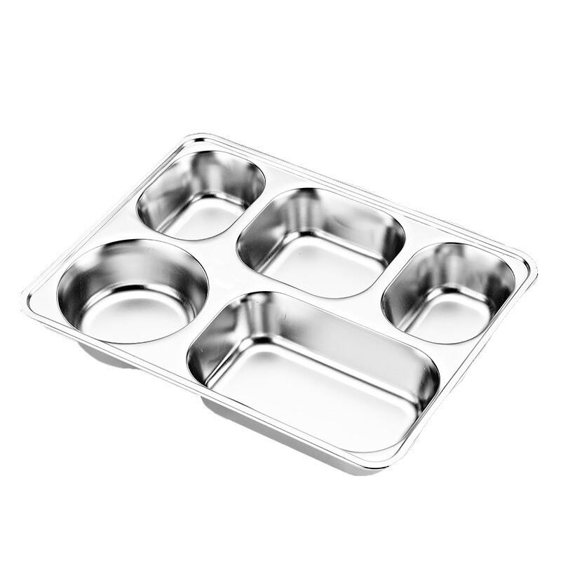 ShengJia SX 304 Stainless Steel 5-Compartment Lunch Tray Set