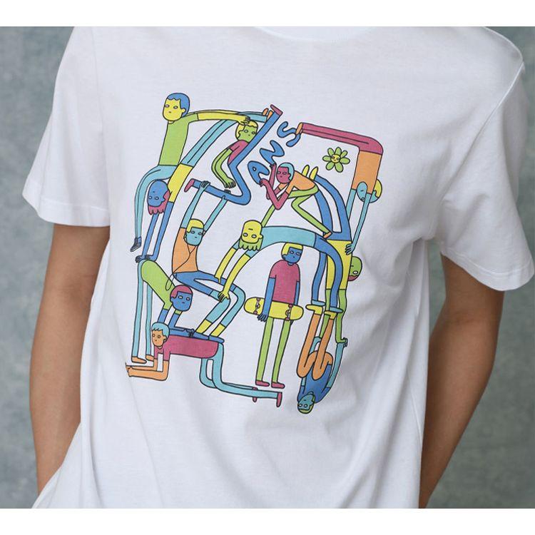 Vans OTW Artist Lickpalik Collaboration Cartoon Print Short Sleeve T-Shirt Men Tops White VN0A4RAVWHT