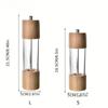 High Quality Acrylic Salt and Pepper Grinder Manual Salt and Pepper Mill Wood Shaker Adjustable Core Salt Grinder Kitchen Tools