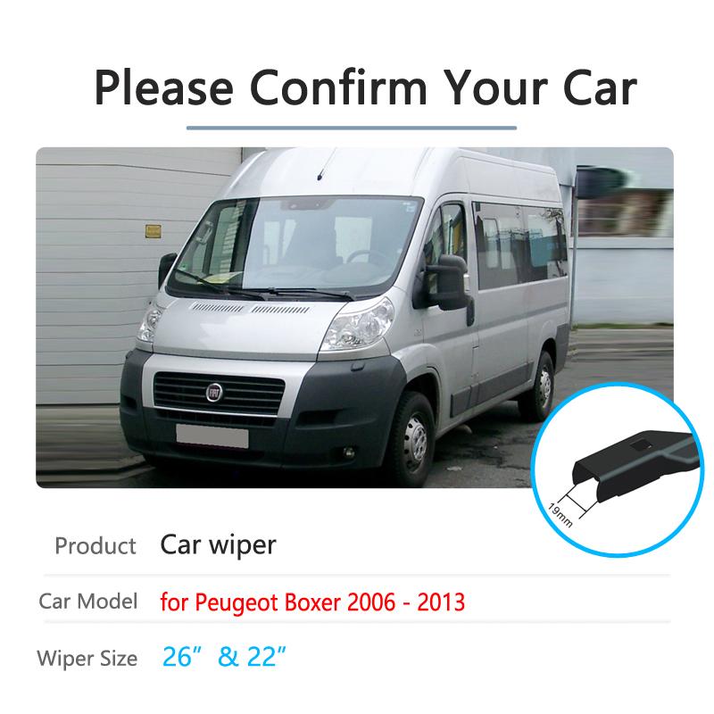 Car Wiper Blades for Peugeot Boxer Fiat Ducato 2006~2013 Front Windscreen Wipers Car Accessories 2007 2008 2009 2010 2011