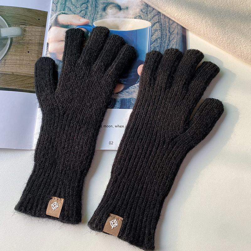 2022  Touch Screen Winter Gloves For Women Cashmere Mittens Ladies Fashion  Knitted  Warm Hand  Gloves