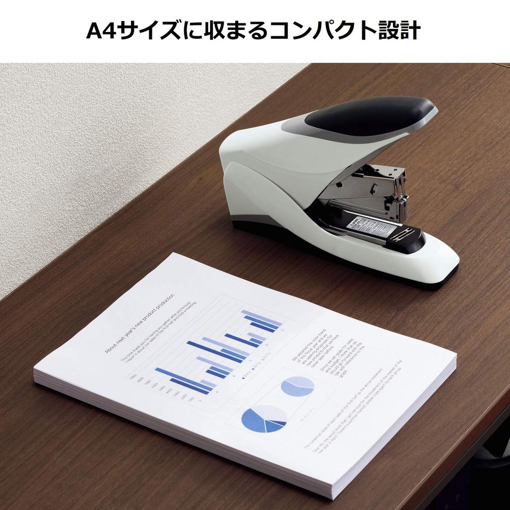 Lion Office Stapler Strong Stapler Flat Type Karu Stapler Strong White FS-120