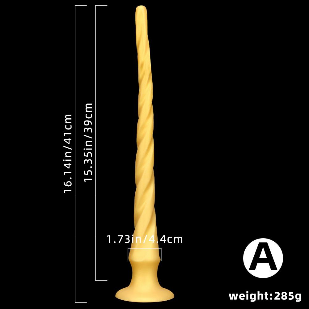 Golden Silicone Soft Extra Long Anal Plug Anal Expansion Masturbator Adult Sex Toy Fisting Plug Tail Slave BDSM