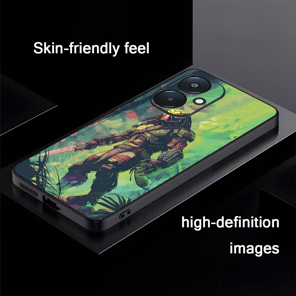 

Movie P-Predator Popular Phone Case For Xiaomi Redmi 14C 13C 12C Note14 13 12 11 10 Pro Plus S Soft Black Phone Cover Redmi Note 12 Pro+