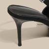 Fashion Fashionable Pointed Toe Shallow Mouth New High-heeled Shoes Summer Elegant Buckle Decorated Stiletto Black Women's Shoes