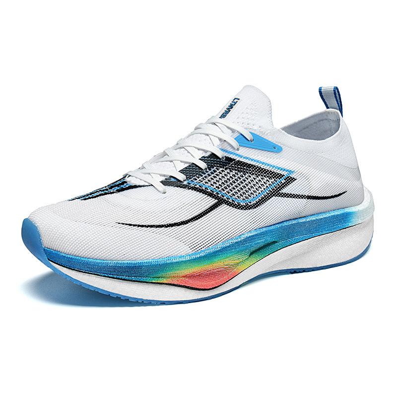 

Feidian 4 Настоящие взрывные карбоновые кроссовки для бега Фрикционный звук Мужская обувь Дышащие сетчатые кроссовки Ультралегкая мягкая подошва Повседневная обувь Женская 36