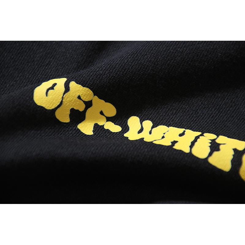 1218 Off-White 2025 Autumn and Winter New OW Letter Printed Pattern Pullover Print Men's and Women's Hooded Sweatshirt