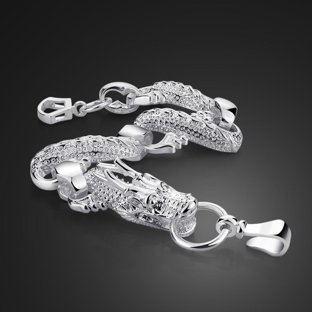 

Браслет Дракон Мужской Простой и Универсальный Браслет Прилив Этнический Стиль Гальванизированная Платина Ювелирные Изделия 19